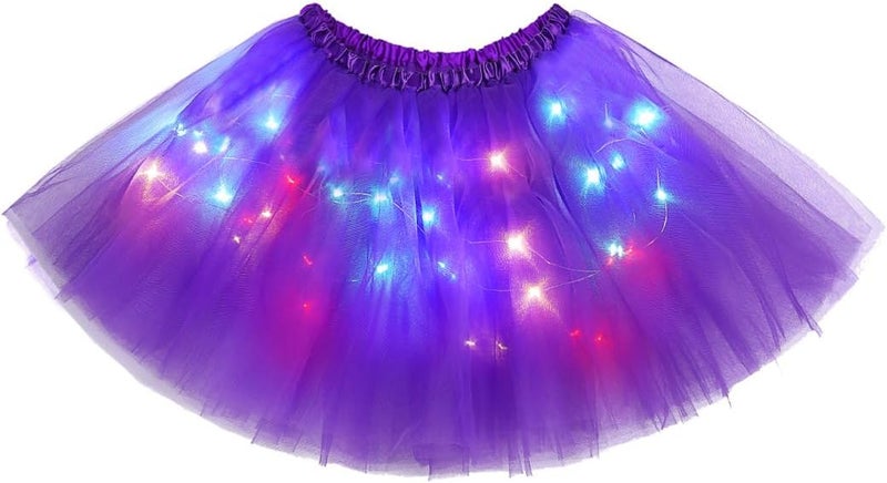 TWINKLEDE Light Up Tutu Skirt Led Tulle Tutus Glow Running Dance Costume Skirts for Women - Image 1